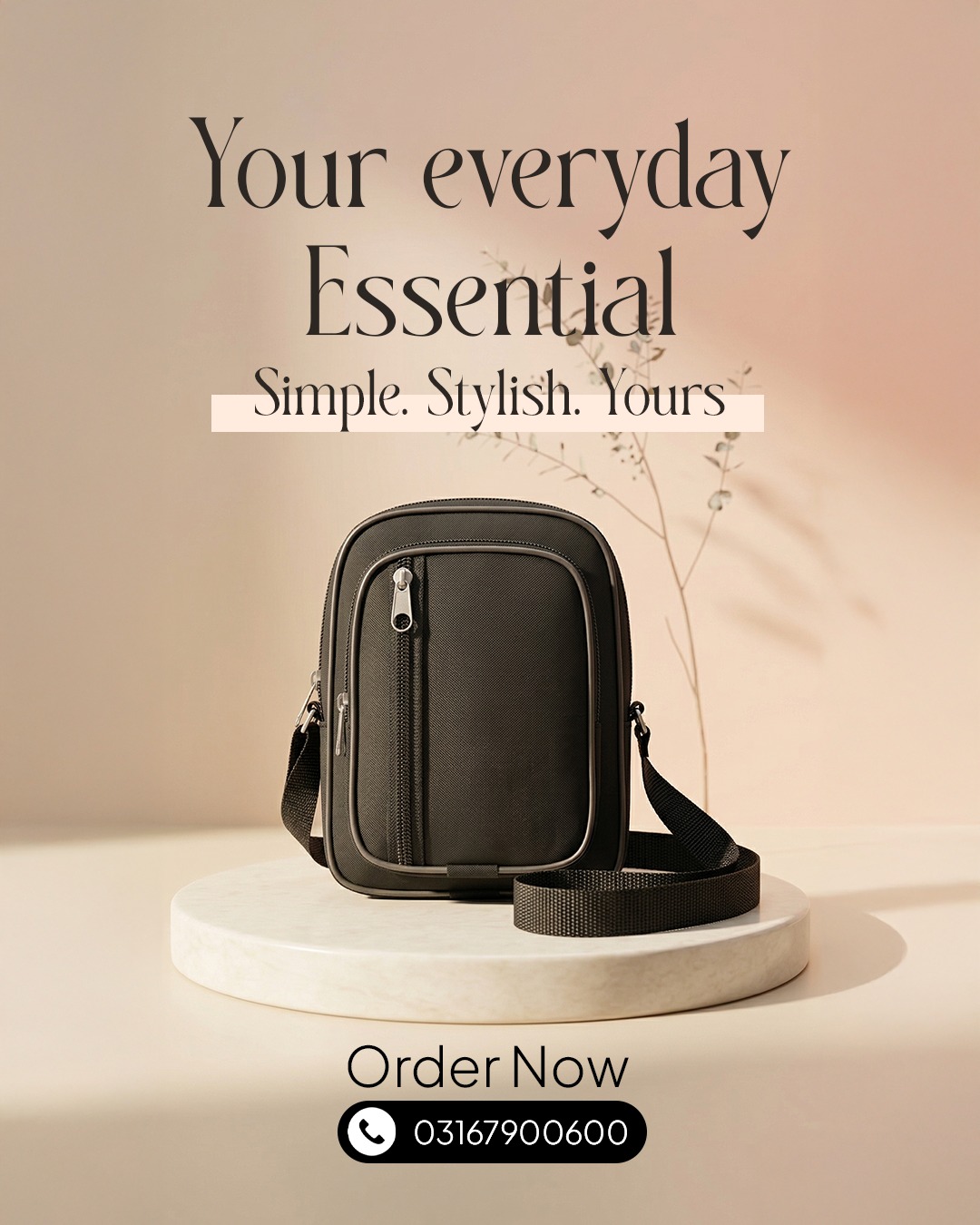 Elegant Black Crossbody Bag for Women – Minimal, Stylish & Everyday Essential — 3